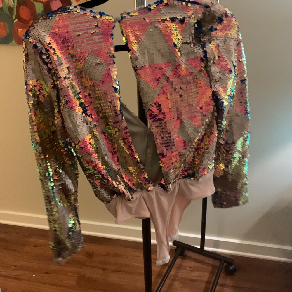 Multicolor sequin body suit - Picture 4 of 6